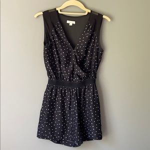 Silence + Noise Black Print Romper